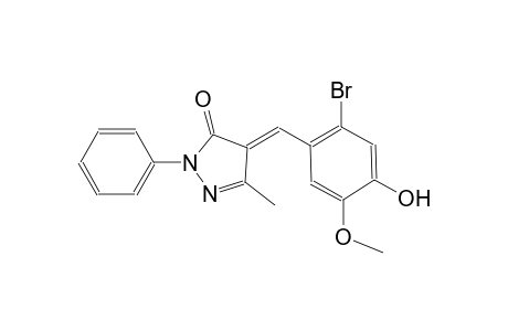 (4E)-4-(2-bromo-4-hydroxy-5-methoxybenzylidene)-5-methyl-2-phenyl-2,4-dihydro-3H-pyrazol-3-one