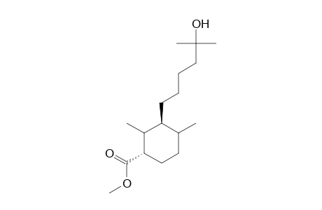 Methyl 3-(5-hydroxy-5-methylhexyl)-2,4-dimethylcyclohexane-1-carboxylate
