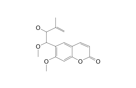 6-(2-Hydroxy-1-methoxy-3-methylbut-3-enyl)-7-methoxychromen-2-one