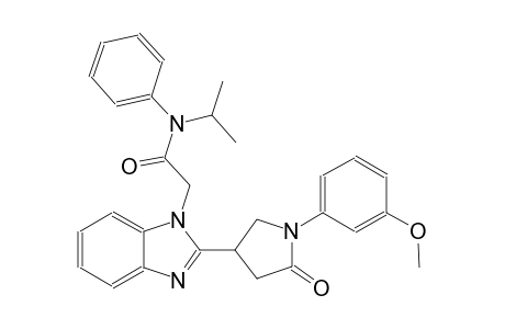 N-isopropyl-2-{2-[1-(3-methoxyphenyl)-5-oxo-3-pyrrolidinyl]-1H-benzimidazol-1-yl}-N-phenylacetamide