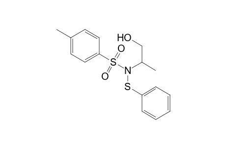 Benzenesulfonamide, N-(2-hydroxy-1-methylethyl)-4-methyl-N-(phenylthio)-, (.+-.)-