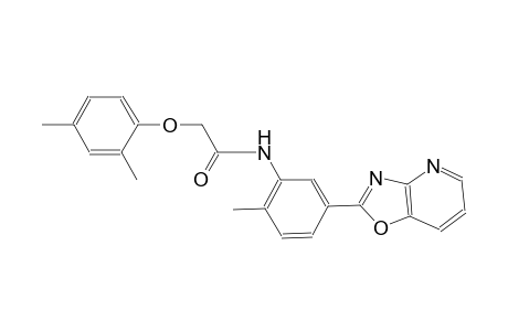 2-(2,4-dimethylphenoxy)-N-(2-methyl-5-[1,3]oxazolo[4,5-b]pyridin-2-ylphenyl)acetamide
