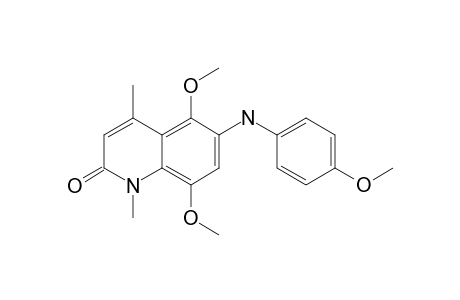 5,8-DIMETHOXY-6-(4-METHOXYPHENYLAMINO)-1,4-DIMETHYL-QUINOLIN-2(1H)-ONE