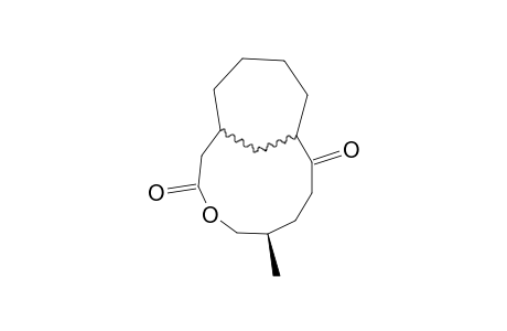 (1RS,6R,10RS)-(+)-6-Methyl-4-oxabicyclo[8.4.1]pentadeca-3,9-dione
