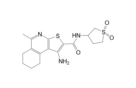 thieno[2,3-c]isoquinoline-2-carboxamide, 1-amino-6,7,8,9-tetrahydro-5-methyl-N-(tetrahydro-1,1-dioxido-3-thienyl)-