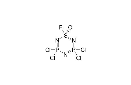 3,3,5,5-tetrachloro-1-fluoro-1$l^{6}-thia-2,4,6-triaza-3$l^{5},5$l^{5}-diphosphacyclohexa-1,3,5-triene 1-oxide