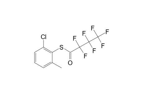 2-Chloro-6-methylthiophenol, S-heptafluorobutyryl-