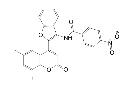 benzamide, N-[2-(6,8-dimethyl-2-oxo-2H-1-benzopyran-4-yl)-3-benzofuranyl]-4-nitro-
