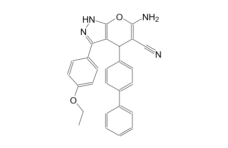 6-amino-4-[1,1'-biphenyl]-4-yl-3-(4-ethoxyphenyl)-1,4-dihydropyrano[2,3-c]pyrazole-5-carbonitrile