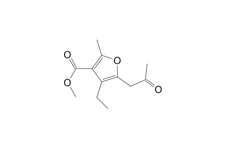 3-Furancarboxylic acid, 4-ethyl-2-methyl-5-(2-oxopropyl)-, methyl ester