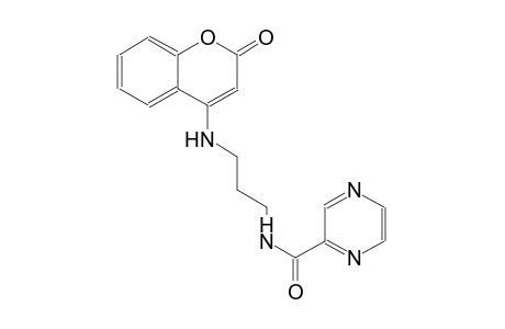 2-pyrazinecarboxamide, N-[3-[(2-oxo-2H-1-benzopyran-4-yl)amino]propyl]-