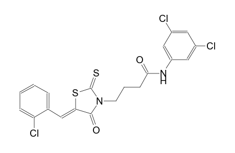 4-[(5Z)-5-(2-chlorobenzylidene)-4-oxo-2-thioxo-1,3-thiazolidin-3-yl]-N-(3,5-dichlorophenyl)butanamide