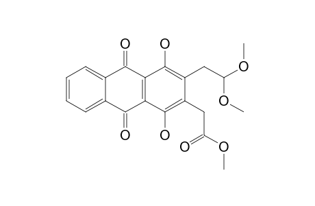 METHYL-[3-(2',2'-DIMETHOXYETHYL)-1,4-DIHYDROXY-9,10-DIOXO-9,10-DIHYDRO-ANTHRACEN-2-YL]-ACETATE