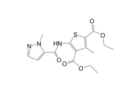 diethyl 3-methyl-5-{[(1-methyl-1H-pyrazol-5-yl)carbonyl]amino}-2,4-thiophenedicarboxylate