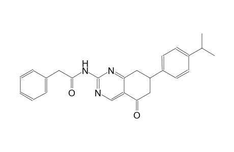 N-[7-(4-isopropylphenyl)-5-oxo-5,6,7,8-tetrahydro-2-quinazolinyl]-2-phenylacetamide