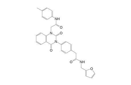 2-[4-(2,4-dioxo-1-[2-oxo-2-(4-toluidino)ethyl]-3(2H,4H)-quinazolinyl)phenyl]-N-(2-furylmethyl)acetamide