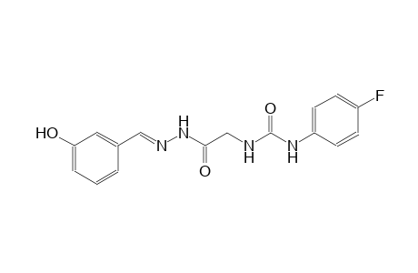 N-(4-fluorophenyl)-N'-{2-[(2E)-2-(3-hydroxybenzylidene)hydrazino]-2-oxoethyl}urea
