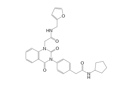 2-(3-{4-[2-(cyclopentylamino)-2-oxoethyl]phenyl}-2,4-dioxo-1(2H,4H)-quinazolinyl)-N-(2-furylmethyl)acetamide