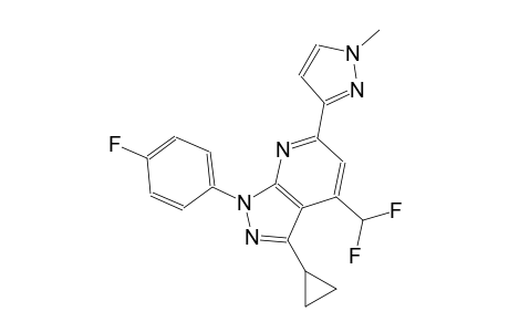1H-pyrazolo[3,4-b]pyridine, 3-cyclopropyl-4-(difluoromethyl)-1-(4-fluorophenyl)-6-(1-methyl-1H-pyrazol-3-yl)-