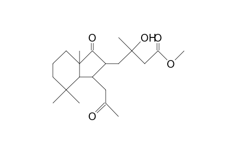 3-Acetylmethyl-2-(2-hydroxy-3-methoxycarbonyl-2-methyl-propyl)-4,4,7a-trimethyl-hexahydro-indan-1-one