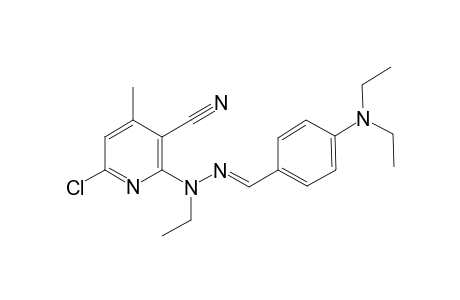 3-Pyridinecarbonitrile, 6-chloro-2-[2-[[4-(diethylamino)phenyl]methylidene]-1-ethylhydrazino]-4-methyl-