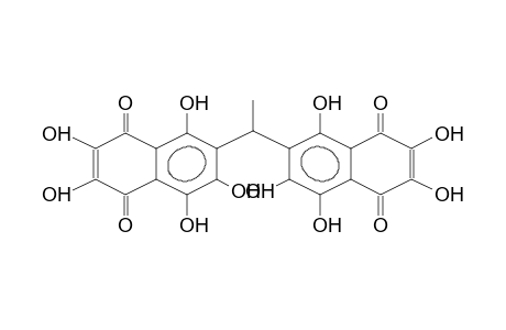 PIGMENT X FROM STRONGYLOCENTROTUS DROEBACHIENESS, ETHYLIDENE-6,6'-BIS(2,3,7-TRIHYDROXYNAPHTHAZARINE)