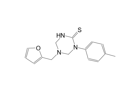 5-(2-furylmethyl)-1-(4-methylphenyl)tetrahydro-1,3,5-triazine-2(1H)-thione