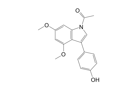 1-[3-(4-hydroxyphenyl)-4,6-dimethoxy-1-indolyl]ethanone