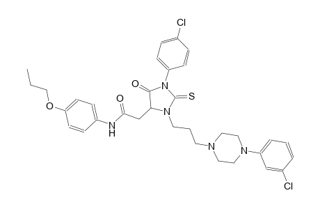4-imidazolidineacetamide, 1-(4-chlorophenyl)-3-[3-[4-(3-chlorophenyl)-1-piperazinyl]propyl]-5-oxo-N-(4-propoxyphenyl)-2-thioxo-
