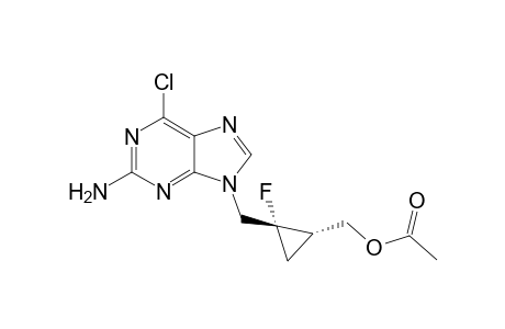 2-Amino-9-{[(trans)-1'-fluoro-2'-(acetoxymethyl)cycloprop-1'-yl]methyl}-6-chloropurine