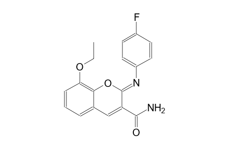 (2Z)-8-ethoxy-2-[(4-fluorophenyl)imino]-2H-chromene-3-carboxamide