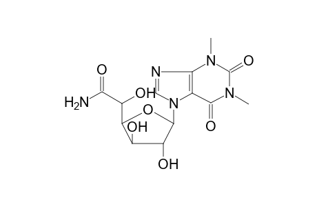 2-[5-(1,3-dimethyl-2,6-dioxo-7-purinyl)-3,4-dihydroxy-2-oxolanyl]-2-hydroxyacetamide