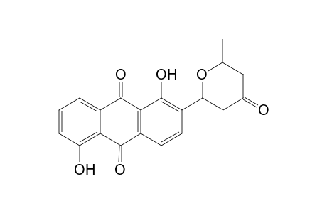 1,5-Dihydroxy-2-[ 6'-methyl-4'-oxotetrahydro-2' H-pyran-2'-yl]anthraquinone