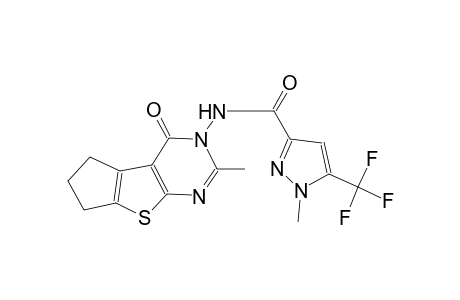 1-methyl-N-(2-methyl-4-oxo-6,7-dihydro-4H-cyclopenta[4,5]thieno[2,3-d]pyrimidin-3(5H)-yl)-5-(trifluoromethyl)-1H-pyrazole-3-carboxamide