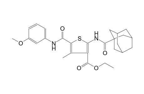 3-thiophenecarboxylic acid, 5-[[(3-methoxyphenyl)amino]carbonyl]-4-methyl-2-[(tricyclo[3.3.1.1~3,7~]dec-1-ylcarbonyl)amino]-, ethyl ester