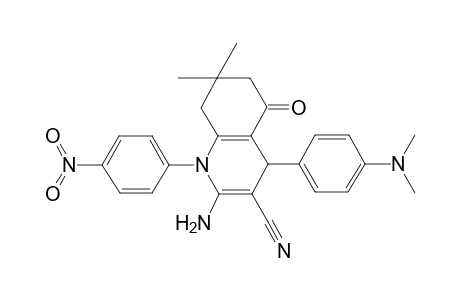 2-Amino-4-(4-dimethylaminophenyl)-7,7-dimethyl-1-(4-nitrophenyl)-5-oxo-6,8-dihydro-4H-quinoline-3-carbonitrile