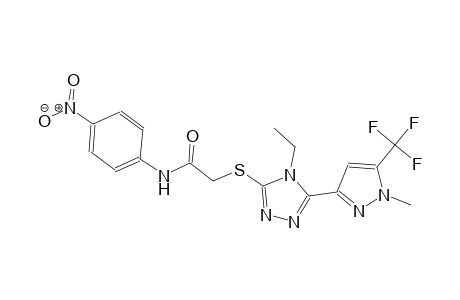 2-({4-ethyl-5-[1-methyl-5-(trifluoromethyl)-1H-pyrazol-3-yl]-4H-1,2,4-triazol-3-yl}sulfanyl)-N-(4-nitrophenyl)acetamide