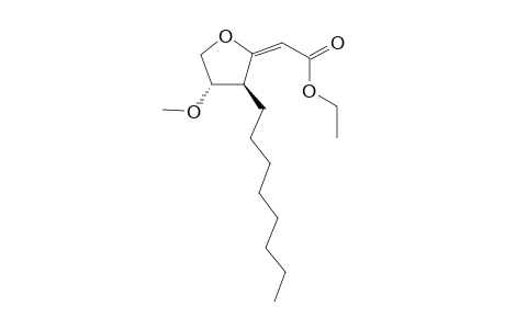 (2E)-2-[(3S,4S)-4-methoxy-3-octyl-tetrahydrofuran-2-ylidene]acetic acid ethyl ester