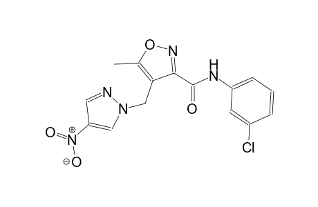 N-(3-chlorophenyl)-5-methyl-4-[(4-nitro-1H-pyrazol-1-yl)methyl]-3-isoxazolecarboxamide