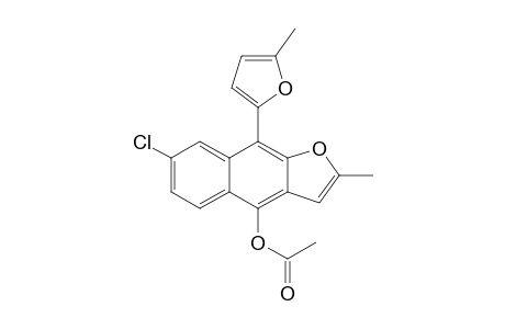 7-Chloro-2-methyl-9-(5-methyl-2-furyl)naphtho[2,3-b]furan-4-yl acetate