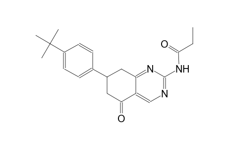 N-[7-(4-tert-butylphenyl)-5-oxo-5,6,7,8-tetrahydro-2-quinazolinyl]propanamide