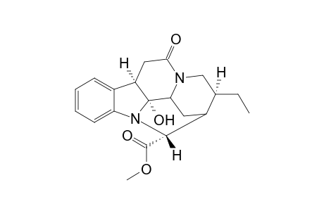 (+-)-2.alpha.-Hydroxy-5-oxo-2.alpha.,7.alpha.,19,20.alpha.-tetrahydro-16-epipleiocarpamine