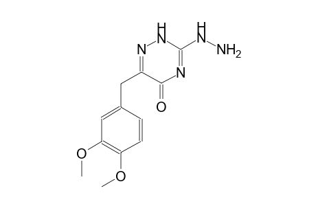 6-(3,4-dimethoxybenzyl)-3-hydrazino-1,2,4-triazin-5(2H)-one