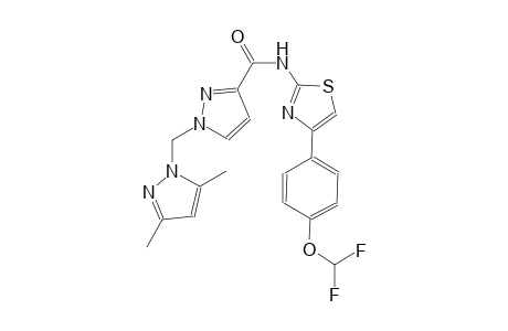 N-{4-[4-(difluoromethoxy)phenyl]-1,3-thiazol-2-yl}-1-[(3,5-dimethyl-1H-pyrazol-1-yl)methyl]-1H-pyrazole-3-carboxamide