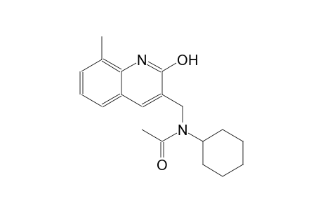 N-cyclohexyl-N-[(2-hydroxy-8-methyl-3-quinolinyl)methyl]acetamide