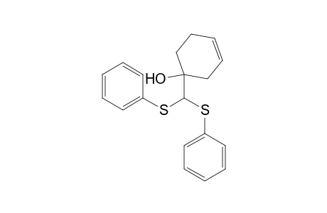1-[bis(phenylthio)methyl]cyclohex-3-en-1-ol