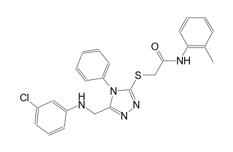 2-({5-[(3-chloroanilino)methyl]-4-phenyl-4H-1,2,4-triazol-3-yl}sulfanyl)-N-(2-methylphenyl)acetamide