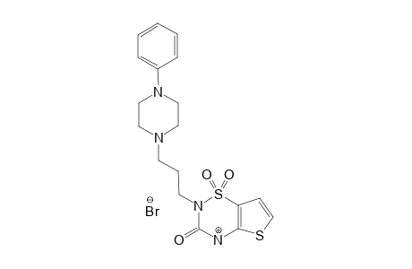 2-[3-[1-(4-PHENYLPIPERAZINYL)]-PROPYL]-2H-THIENO-[2,3-E]-[1,2,4]-THIADIAZIN-3(4H)-ONE-1,1-DIOXIDE-MONO-HYDROBROMIDE