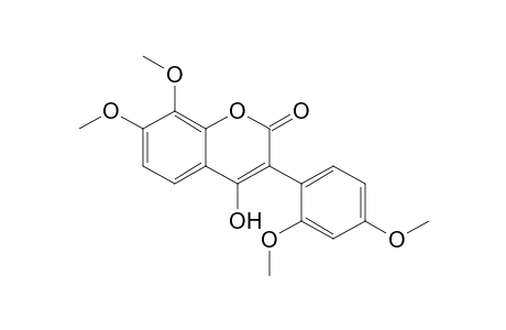 4-Hydroxy-7,8-dimethoxy-3-(2,4-dimethoxyphenyl)-1-benzopyran-2-one