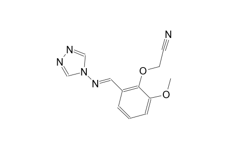 {2-methoxy-6-[(E)-(4H-1,2,4-triazol-4-ylimino)methyl]phenoxy}acetonitrile